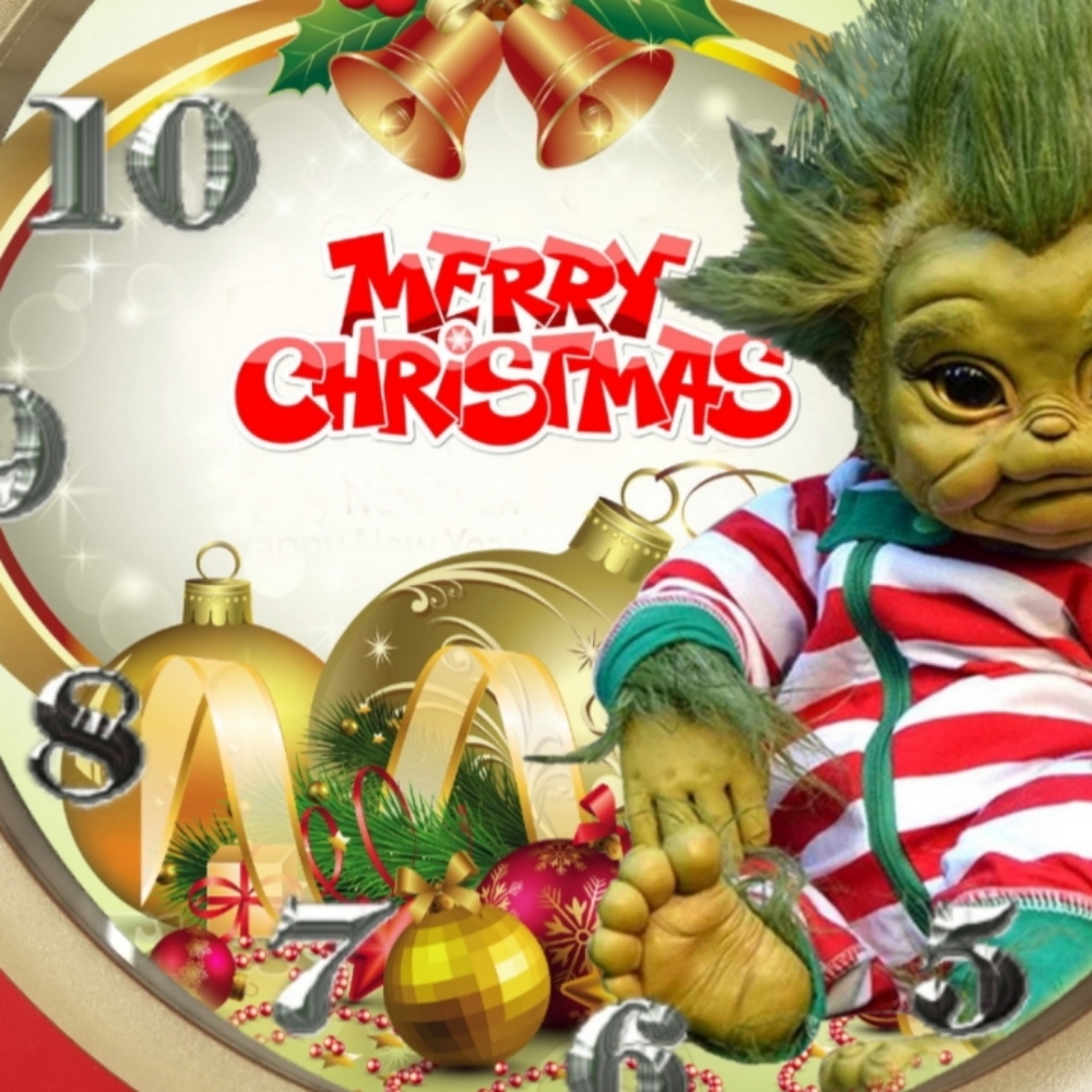 Green christmas baby grinch